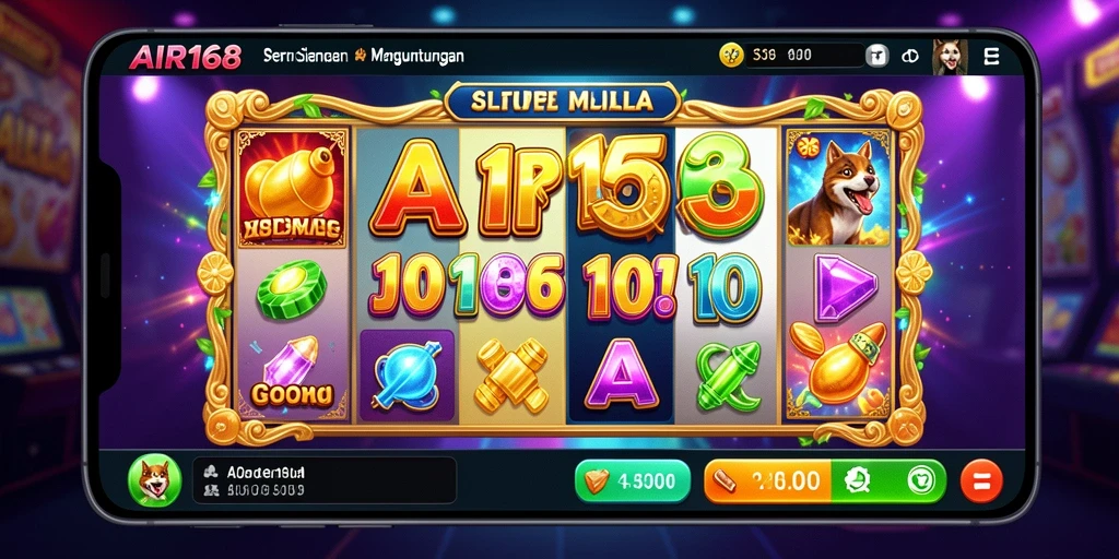 Gameplay seru dari AIR168 yang menampilkan gulungan Slot dan fitur bonus.