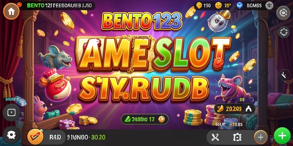Screenshot BENTO123 menampilkan gameplay menarik dengan slot yang berwarna-warni.
