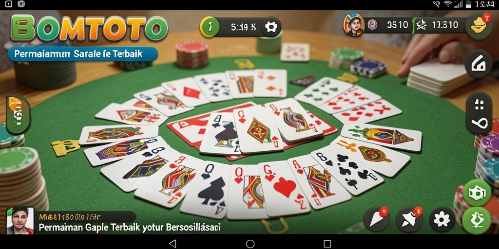 Screenshot gameplay Gaple yang seru dan interaktif.