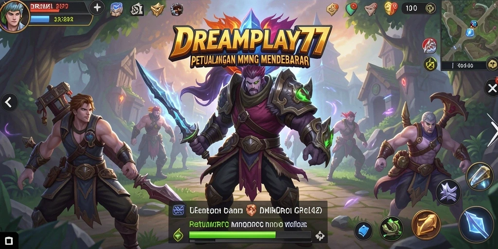 Tampilan seru dari gameplay MMORPG DREAMPLAY77 yang mengasyikkan.