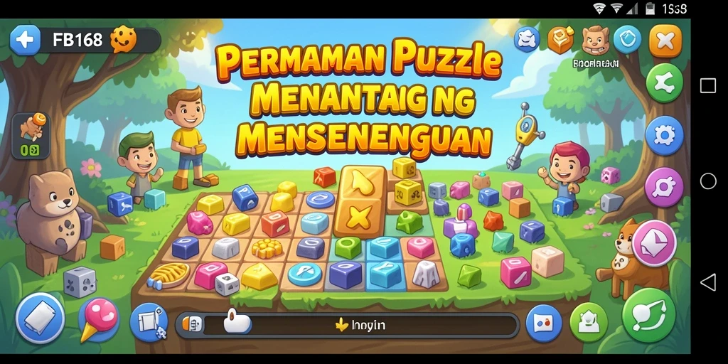 Tampilan gameplay FB168 dengan berbagai teka-teki yang menarik.