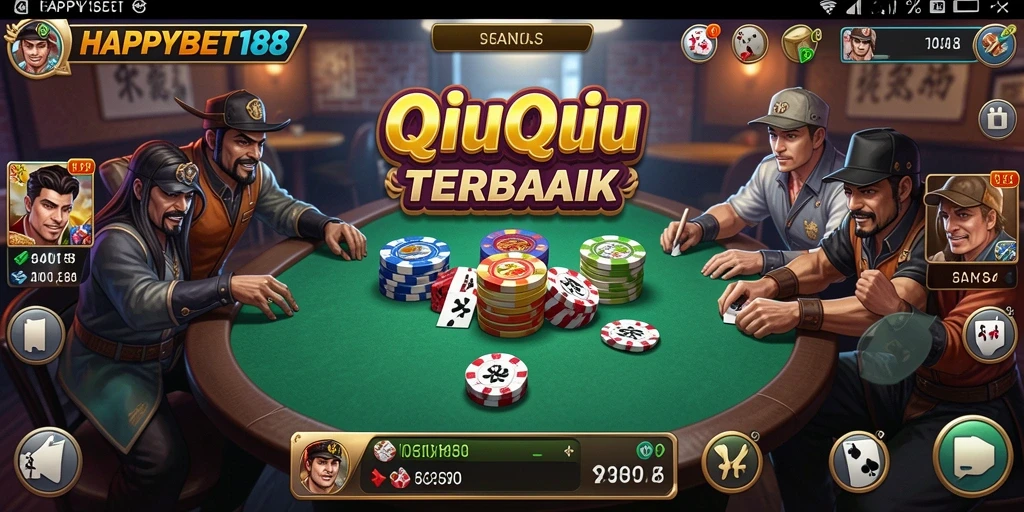 Tampilan gameplay seru QiuQiu di HAPPYBET188.