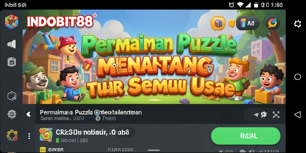 Screenshot utama INDOBIT88 dengan gameplay Puzzle yang menarik.
