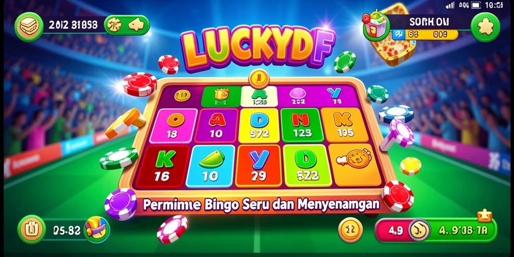 Tampilan gameplay seru dari permainan Bingo LUCKYDF.