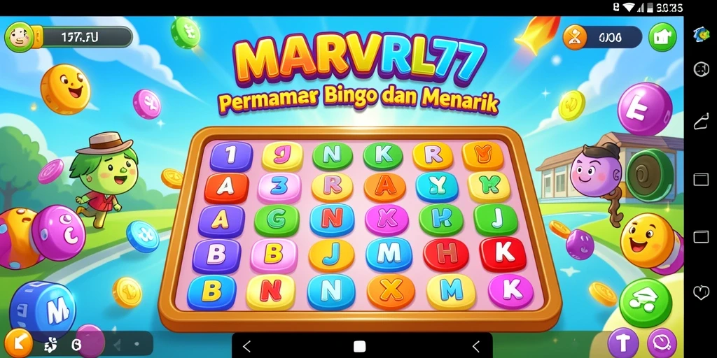 Screenshot gameplay MARVRL77 yang menunjukkan keseruan bermain Bingo.
