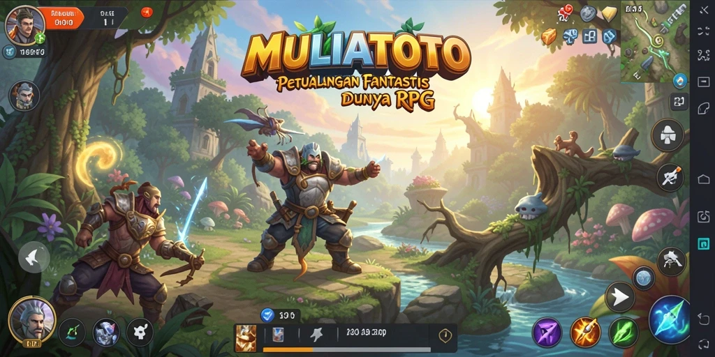 Screenshot utama MULIATOTO menampilkan aksi pertarungan yang mendebarkan.