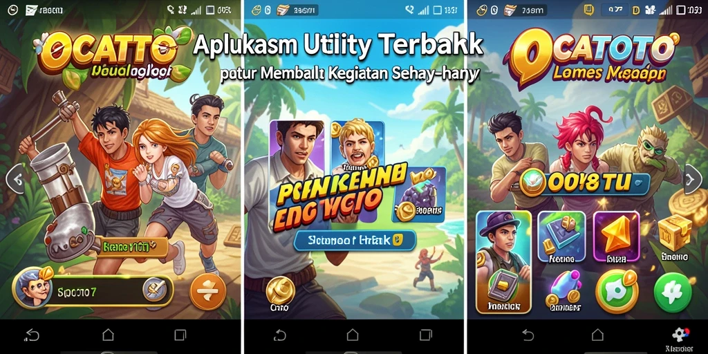 Tampilan utama OCATOTO dengan fitur-fitur Utility yang memudahkan.