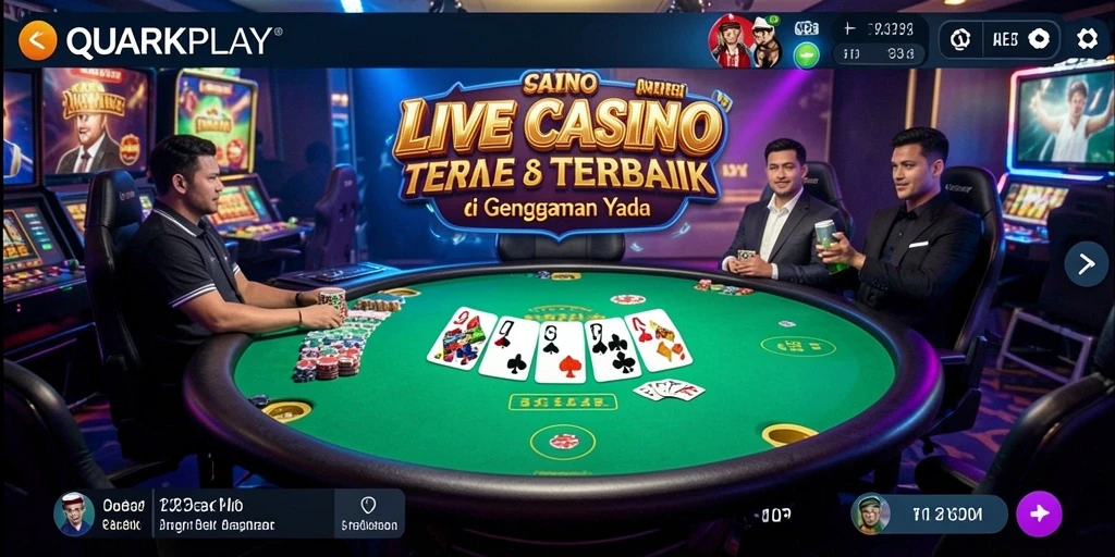 Screenshot gameplay Live Casino QUARKPLAY yang menarik dan mendebarkan.