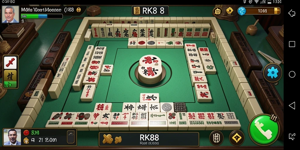 Tampilan gameplay Mahjong yang menantang dalam RK88.