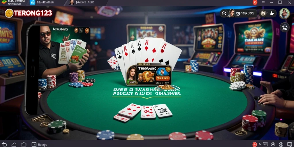 Screenshot gameplay <strong>TERONG123</strong> yang menampilkan suasana permainan poker yang seru.